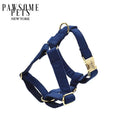 Navy blue step-in dog harness concept for Sails & Tails