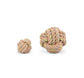 Natural hemp rope dog toy concept for deck and beach play