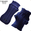 Navy cable knit dog sweater concept for Sails & Tails